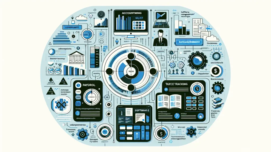 Vantagens do software de gestão contábil para pequenas empresas 2 Software de gestão contábil para pequenas empresas em uso no escritório. - ilustração